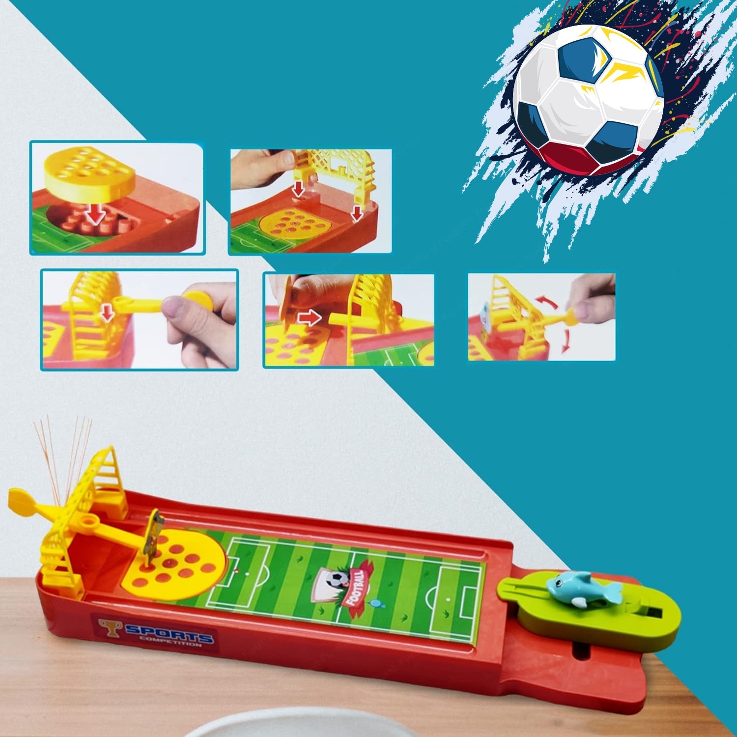 Mini Table Top Finger Football Game for Kids-Desktop Game for Kids & Adults, Fun Indoor Finger Bowling Game for Boys & Girls, Family Board Game Mini Table Top Finger Football Game for Kids-Desktop Game for Kids & Adults, Fun Indoor Finger Bowling Game for Boys & Girls, Family Board Game
